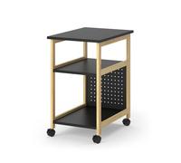 Vicco Chariot Elvia, Noir, 36x51cm | convient pour le rangement de dossiers, classeurs et livres