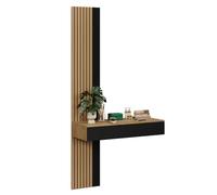 Coiffeuse Melina, 100cm avec 2 tiroirs, Chêne/Noir, Vicco 57980
