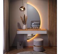 Vicco Coiffeuse Melisa, Blanc, 120cm avec éclairage LED, Hauteur réglable, Parfaitement Adaptable aux Besoins individuels