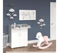 Vicco Commode à Langer Lena, Blanc, 75.2x101.5cm, Convertible en Commode Standard après la période de Change