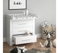 VICCO Commode à langer Miro 34136 Blanc 86,6×86,5 cm – plan à langer amovible, convertible
