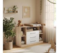 Commode à langer Vicco Olina Sonoma/Blanc 138.3x93cm, Model 62872
