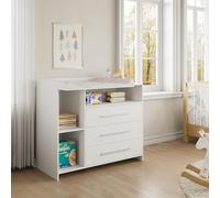 Commode à langer Vicco Paula Blanc 110x93.5cm avec plan à langer, Model 40283