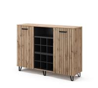Vicco Commode "Amber", Marron, 38x100cm | avec 2 portes, avec compartiment de rangement pour espace de stockage supplémentaire