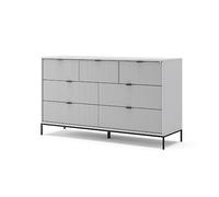 Vicco Commode avec tiroirs Eliza, Gris, 42x81cm | pour le rangement des vêtements et des articles ménagers