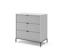 Vicco Commode avec tiroirs Eliza, Gris, 80x81.2cm | avec 3 tiroirs, pour le rangement et l’organisation dans le salon ou la chambre