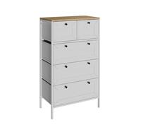 Vicco Commode Belaro, Blanc, 56x95cm | avec 5 tiroirs, convient pour le rangement de vêtements et d’accessoires