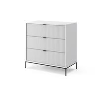 Vicco Commode Eliza, Blanc, 80x81.2cm | avec 3 tiroirs, pour le rangement et l’organisation dans le salon ou la chambre
