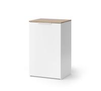 Vicco Commode Wido, Blanc, 50x80cm avec étagère, pour Le Rangement et l’Organisation Peu encombrante