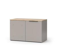 Vicco Commode Wido, Grège, 80x50cm | avec porte, pour le rangement et une utilisation peu encombrante dans les coins