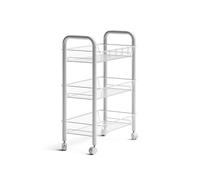 Vicco Conteneur à roulettes Tarro, Blanc, 45x64cm | avec 3 compartiments de rangement, sur roulettes, utilisation flexible dans différents espaces de vie
