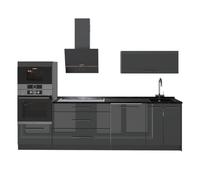Vicco Cuisine Fame-Line, Anthracite Haute Brillance/Anthracite, 280cm