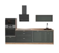 Vicco Cuisine Fame-Line, Vert Or Campagne/Chêne doré, 280cm
