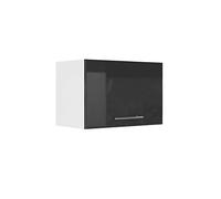 Vicco Elément Haut de Cuisine Fame-Line, Anthracite Brillant, 60cm | Façade en MDF · Fermeture douce · Profondeur - 34,1 cm · Poignées en métal · 1 Tablette