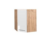 Vicco Elément Haut de Cuisine Fame-Line, Blanc Haute Brillance, 57cm, à Combiner avec d'autres modules de la série Fame-Line