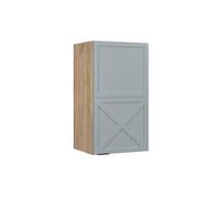 Vicco Elément Haut de Cuisine Fame-Line, Bleu Clair-Gris, 40cm | Façade en MDF · Fermeture douce · 2 Tablettes · Poignées en métal · ✓ Rangement pratique