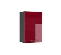 Vicco Elément Haut de Cuisine Fame-Line, Bordeaux Brillant, 45cm | Façade en MDF · Fermeture douce · 2 Tablettes · Poignées en métal · ✓ Rangement pratique