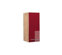 Vicco Elément Haut de Cuisine Fame-Line, Rouge Bordeaux Haute Brillance, 30cm, à Combiner avec d'autres modules de la série Fame-Line