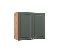 Vicco Elément Haut de Cuisine Fame-Line, Vert Or Campagne/Chêne doré 80 cm | Façade en MDF · Fermeture douce · 2 Tablettes · Poignées en métal · ✓ Rangement pratique