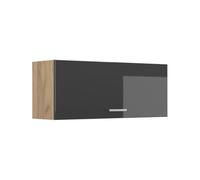 Vicco Elément Haut de Cuisine R-Line, Anthracite Haute Brillance/Chêne doré 100 cm