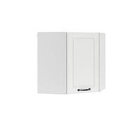 Vicco Elément haut de cuisine "R-Line", Blanc campagne/Blanc 57 cm | Façade en MDF · 1 Tablette · 1 Porte · Profondeur - 31 cm · Solution d’angle gain de place ✓