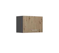 Vicco Elément haut de cuisine "R-Line", Chêne Artisan/Anthracite 60 cm | Porte s'ouvrant vers le haut · ✓ Au-dessus de la hotte aspirante · Profondeur - 31 cm · Librement combinable · 1 Porte