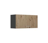 Vicco Elément Haut de Cuisine R-Line, Chêne Artisan/Anthracite 80 cm | Porte s'ouvrant vers le haut · 1 Tablette · Profondeur - 31 cm · Librement combinable · ✓ Rangement pratique