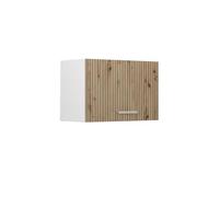 Vicco Elément haut de cuisine "R-Line", Chêne Artisan/Blanc 60 cm | Porte s'ouvrant vers le haut · ✓ Au-dessus de la hotte aspirante · Profondeur - 31 cm · Librement combinable · 1 Porte