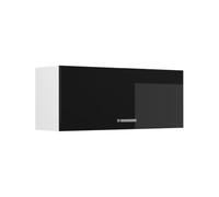Vicco Elément Haut de Cuisine R-Line, Noir Haute Brillance/Blanc 100 cm