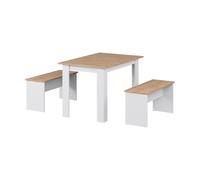 Vicco Ensemble de Banquette d'angle Sentio Blanc/Chêne 112x73.6