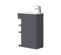 Ensemble de meubles de salle de bain Amadeo, 2 parties, avec lavabo, Anthracite, Vicco 43358
