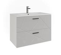 Vicco Ensemble de Meubles de Salle de Bain Irma Blanc/Blanc Brillant 80 cm