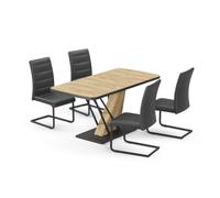 Vicco Ensemble de Table à Manger Fenaro, Chêne doré, 120x80cm