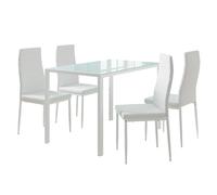 Vicco Ensemble de Table à Manger Grand, Blanc, 120x75cm