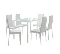 Vicco Ensemble de Table à Manger Grand, Blanc, 120x75cm