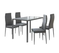 Vicco Ensemble de Table à Manger Grand, Gris, 120x75cm Lot de 4, pour Une Utilisation comme Ensemble de Salle à Manger dans la Cuisine ou la Salle à Manger