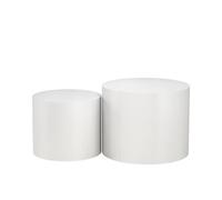 Vicco Ensemble de Tables Basses Giva, Blanc, 48x48cm, Convient comme Tables d’appoint pour Salon et espaces Lounge
