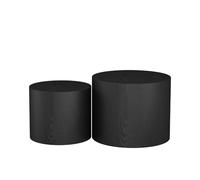 Vicco Ensemble de Tables Basses Giva, Noir, 48x48cm, Convient comme Tables d’appoint pour Salon et espaces Lounge