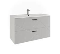 Vicco Ensemble Salle de Bains Irma Blanc/Blanc Brillant 100 cm