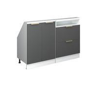 Vicco Ensembles de Meuble de Rangement sous Pente Rion, Anthracite-Or/Blanc