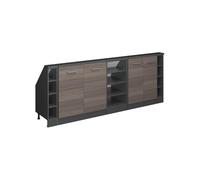 Vicco Ensembles de Meuble de Rangement sous Pente Rion, Gris Noble/Anthracite, L210 x P46 cm Lot de 5, Gain de Place pour Les pièces mansardées