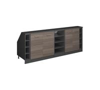 Vicco Ensembles de Meuble de Rangement sous Pente Rion, Gris Noble/Anthracite, L210 x P60 cm Lot de 5, Gain de Place pour Les pièces mansardées