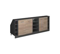 Vicco Ensembles de Meuble de Rangement sous Pente Rion, Sonoma/Anthracite, L210 x P60 cm Lot de 5, Gain de Place pour Les pièces mansardées