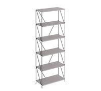 Vicco Étagère à livres "Ravix", Gris/noir, 60x166.5cm | pour le rangement de livres et objets déco, positionnement flexible