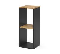 Vicco Étagère à Livres Tomy, Anthracite/chêne doré, 30x74cm | avec 2 compartiments ouverts, pour le rangement et la présentation de livres et de décorations