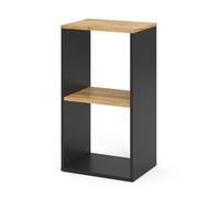 Vicco Étagère à livres "Tomy", Anthracite/Chêne doré 40 x 74 cm | avec 2 compartiments ouverts, pour le rangement et la présentation de livres et de décorations