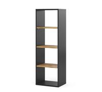 Vicco Étagère à Livres Tomy, Anthracite/chêne doré, 40x120cm | 4 compartiments, pour le rangement et la présentation de livres et de décorations