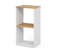 Vicco Étagère à Livres Tomy, Chêne Blanc/Force de l'or, 40x74cm | avec 2 compartiments ouverts, pour le rangement et la présentation de livres et de décorations