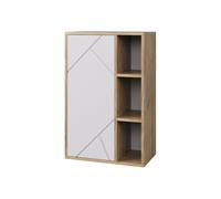 Vicco Etagère Berno, Chêne doré/Blanc, 50.1x78.4cm | avec 3 compartiments ouverts, adapté au montage mural pour un espace de rangement supplémentaire