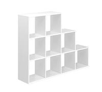 Vicco Étagère, Blanc, 142.4x107.8cm | utilisable comme séparateur de pièce avec 9 compartiments de rangement ouverts